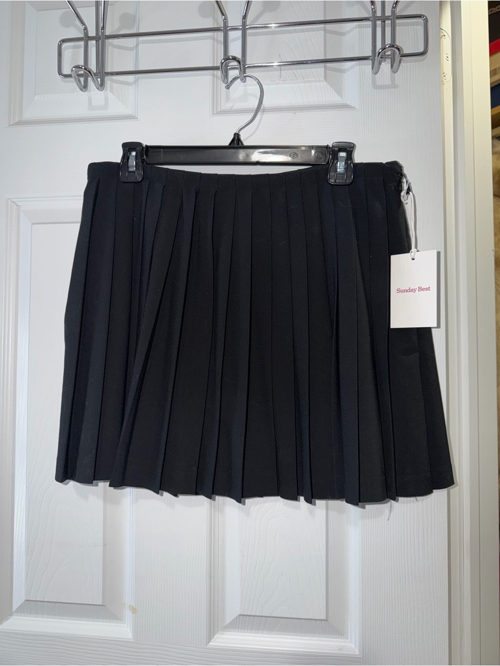 Sunday Best Black Pleated Mini Skirt